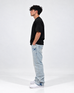 Denim diamond flare jeans